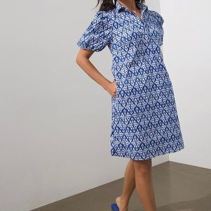 Chico’s Ikat Balloon Sleeve Dress, Size 4 (20/22-XXL)